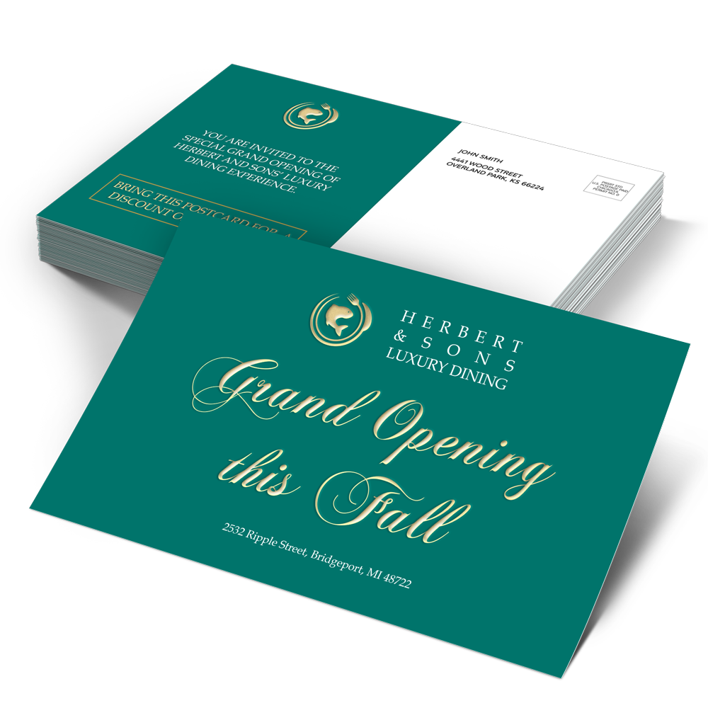 Raised Foil Postcards