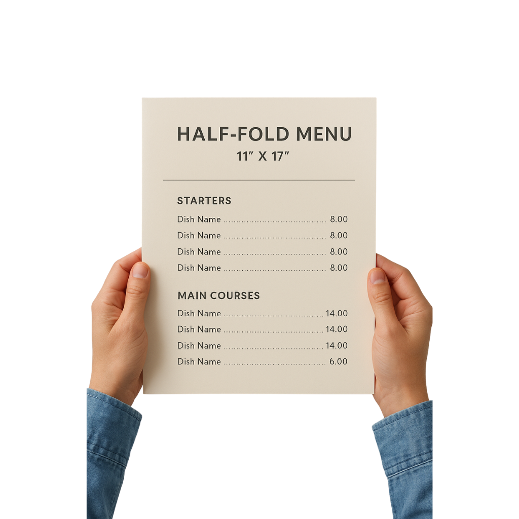 Custom 11x17 Bi-Fold Menus | Personalize & Print – 560 Print Co.