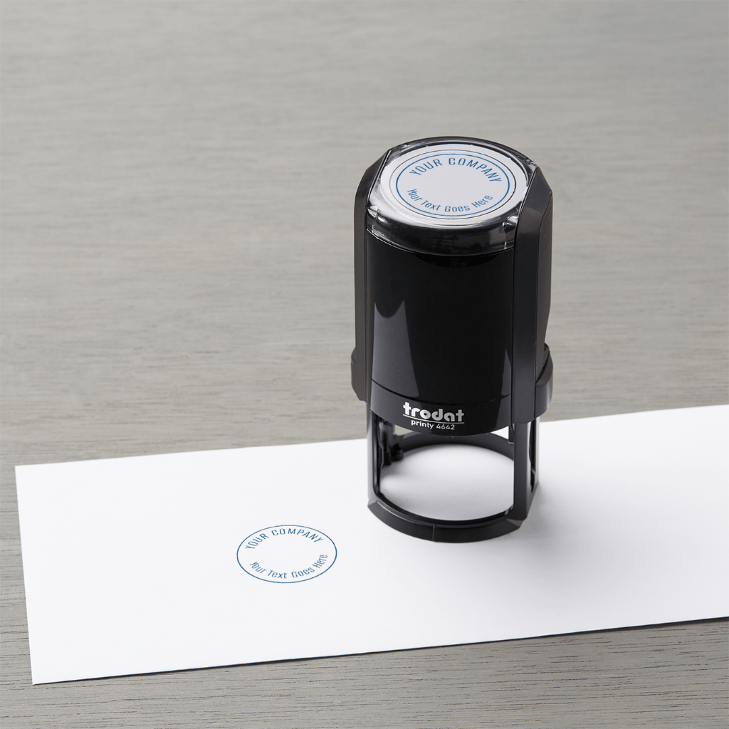 Round Ink Custom Large Circular Self-Inking Stamp | Personalized Round Design ...
