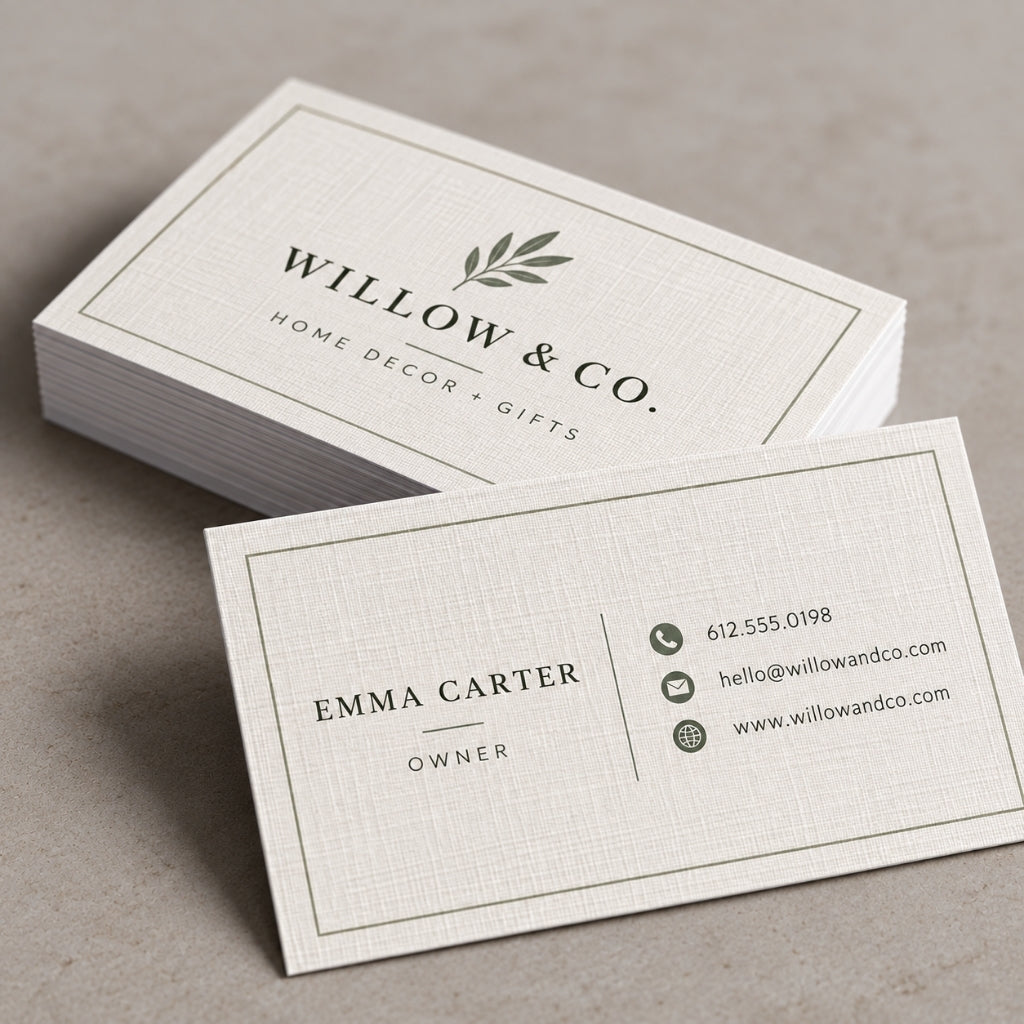 Linen Uncoated Business Cards