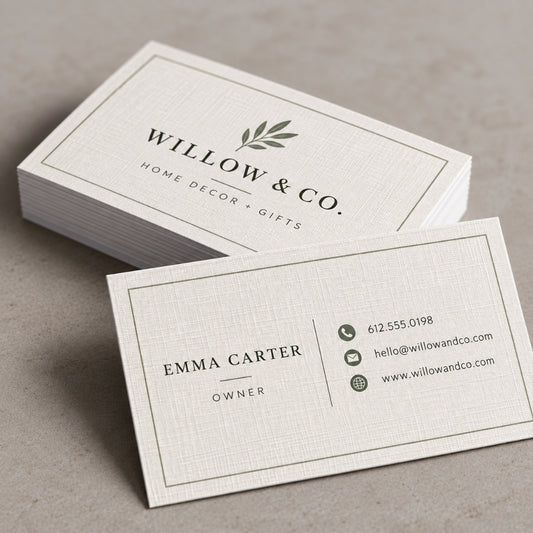 Linen Uncoated Business Cards