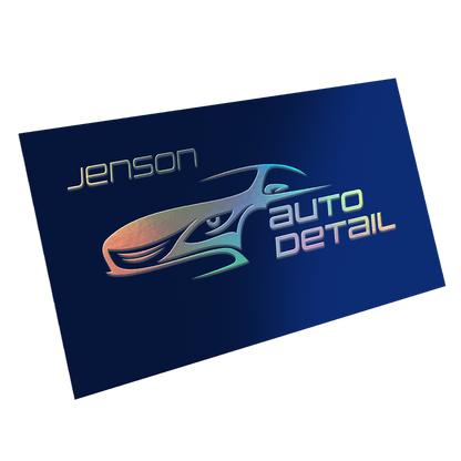 Custom raised foil business cards with metallic foil accents and soft-touch finish