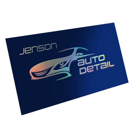 Custom raised foil business cards with metallic foil accents and soft-touch finish