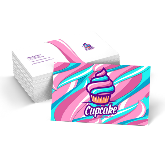 Custom silk business cards with smooth matte laminated finish