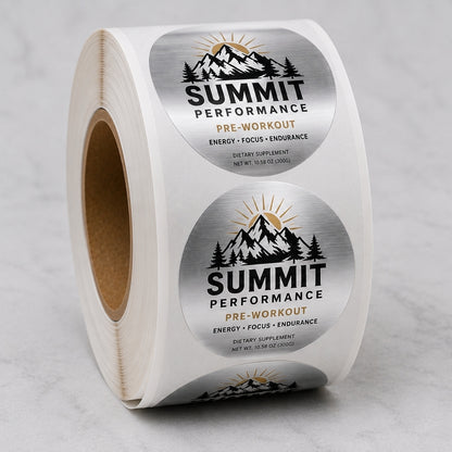 Silver Metallic Roll Labels