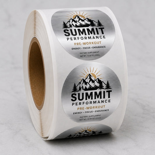 Silver Metallic Roll Labels