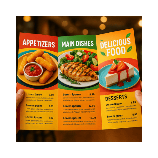 Spacious Tri-Fold Menu (8.5" x 14")