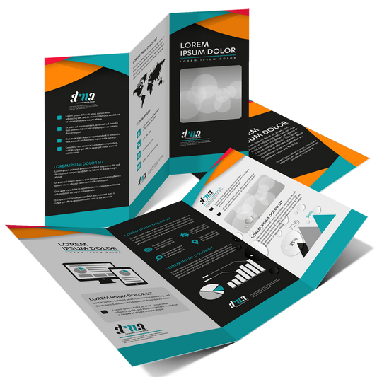 Waterproof flyers and brochures printed in full color on durable synthetic material for menus and outdoor promotions